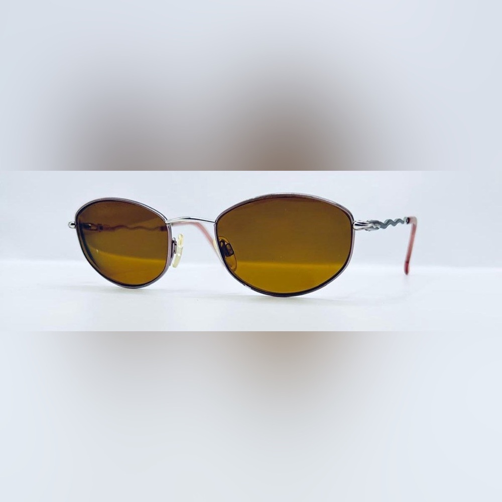 Sophia Loren 073 Pink Silver Oval Sunglasses Frames Only - Picture 2 of 8